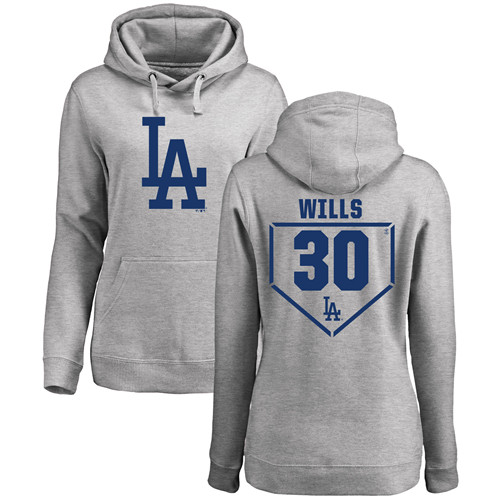 Women's Majestic Los Angeles Dodgers #30 Maury Wills Replica Pink Fashion Cool Base MLB Jersey