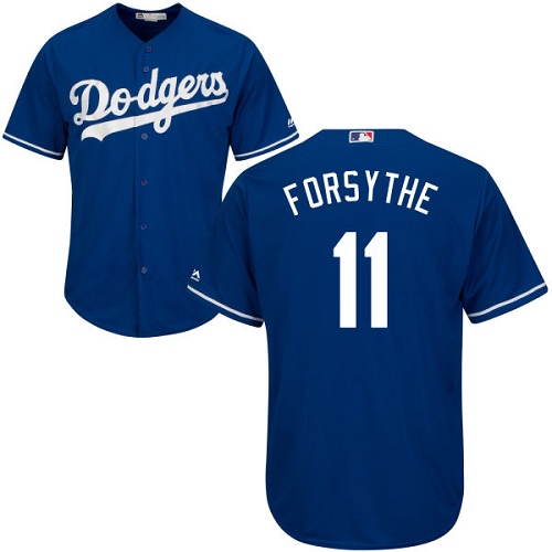 Men's Majestic Los Angeles Dodgers #11 Logan Forsythe Replica Royal Blue Alternate Cool Base MLB Jersey