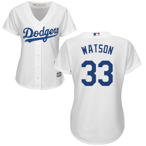 Women's Majestic Los Angeles Dodgers #33 Tony Watson Replica White Home Cool Base MLB Jersey