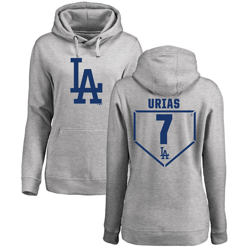 Women's Majestic Los Angeles Dodgers #7 Julio Urias Replica Pink Fashion Cool Base MLB Jersey