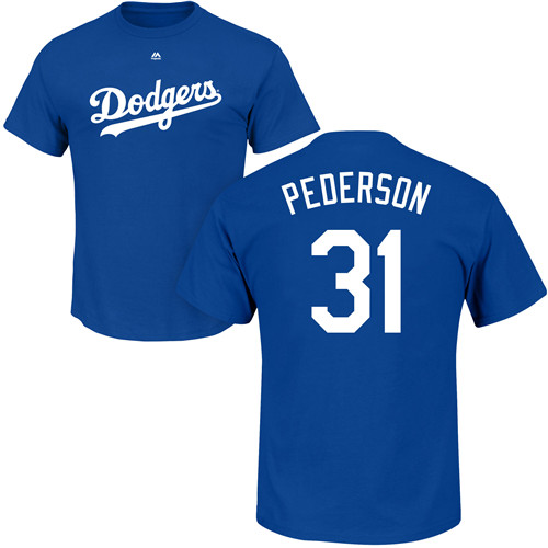 Youth Majestic Los Angeles Dodgers #31 Joc Pederson Replica White Home Cool Base MLB Jersey