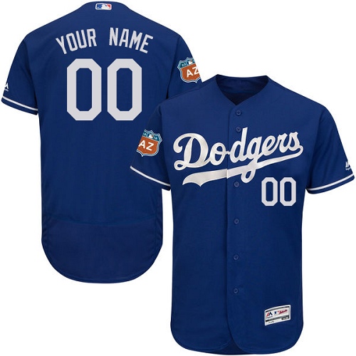 Men's Majestic Los Angeles Dodgers Customized Royal Blue Flexbase Authentic Collection MLB Jersey
