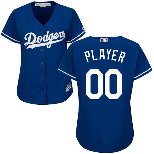 Women's Majestic Los Angeles Dodgers Customized Authentic Royal Blue Alternate Cool Base MLB Jersey
