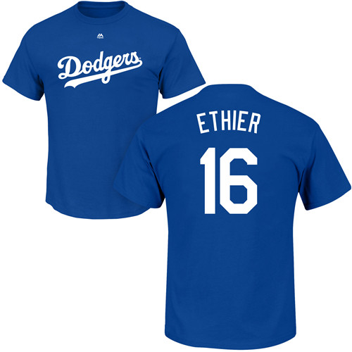 Youth Majestic Los Angeles Dodgers #16 Andre Ethier Replica White Home Cool Base MLB Jersey
