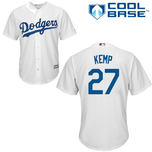 Youth Majestic Los Angeles Dodgers #29 Scott Kazmir Replica White Home Cool Base MLB Jersey