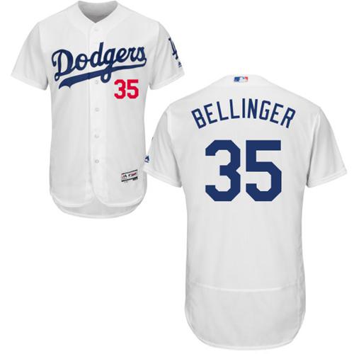 Men's Majestic Los Angeles Dodgers #35 Cody Bellinger White Flexbase Authentic Collection MLB Jersey