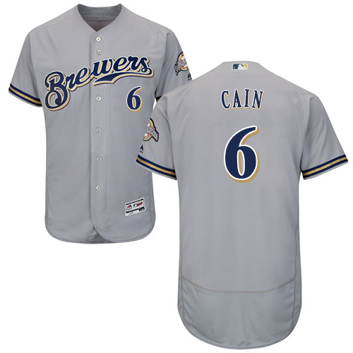 Men's Majestic Milwaukee Brewers #38 Wily Peralta Authentic Grey Road Cool Base MLB Jersey