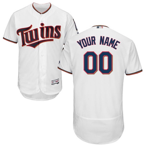 Men's Majestic Minnesota Twins Customized Authentic White Home Cool Base MLB Jersey