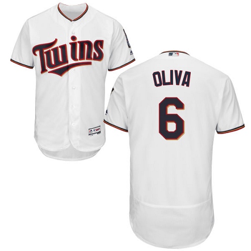 Men's Majestic Minnesota Twins #6 Tony Oliva Authentic White Home Cool Base MLB Jersey