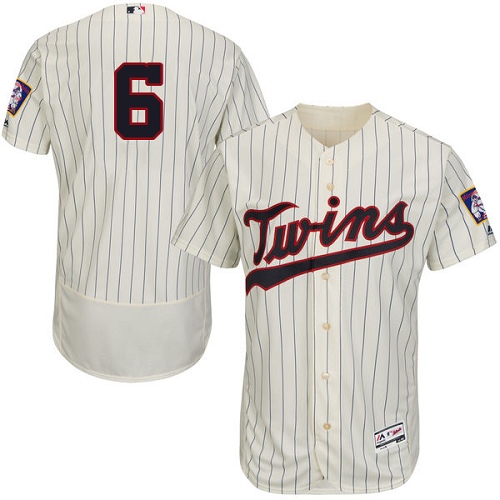 Men's Majestic Minnesota Twins #6 Tony Oliva Authentic Cream Alternate Cool Base MLB Jersey