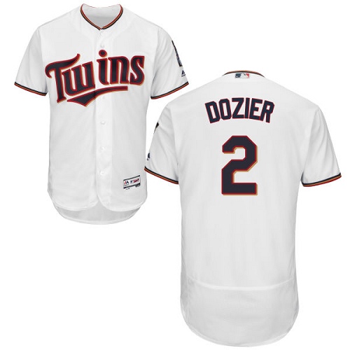 Men's Majestic Minnesota Twins #2 Brian Dozier Authentic White Home Cool Base MLB Jersey