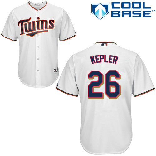 Men's Majestic Minnesota Twins #26 Max Kepler Replica White Home Cool Base MLB Jersey