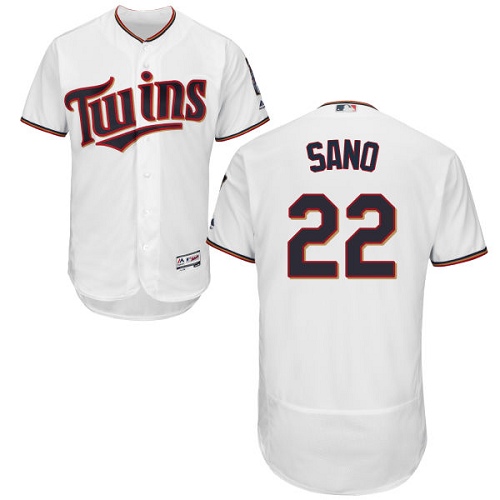 Men's Majestic Minnesota Twins #22 Miguel Sano Authentic White Home Cool Base MLB Jersey