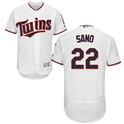 Men's Majestic Minnesota Twins #22 Miguel Sano White Flexbase Authentic Collection MLB Jersey