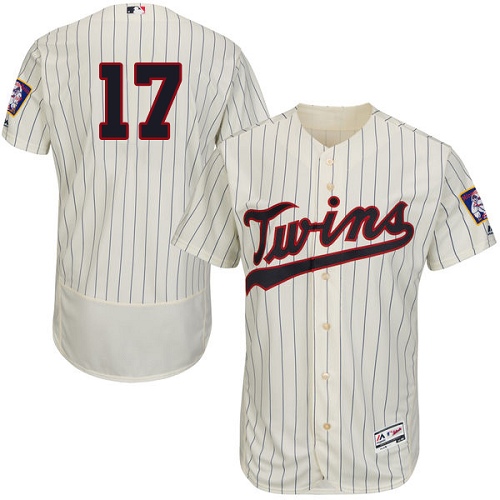 Men's Majestic Minnesota Twins #17 Jose Berrios Authentic Cream Alternate Cool Base MLB Jersey