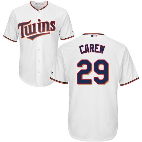 Youth Majestic Minnesota Twins #29 Rod Carew Authentic White Home Cool Base MLB Jersey