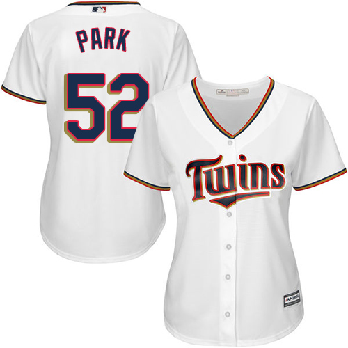 Women's Majestic Minnesota Twins #52 Byung-Ho Park Authentic White Home Cool Base MLB Jersey
