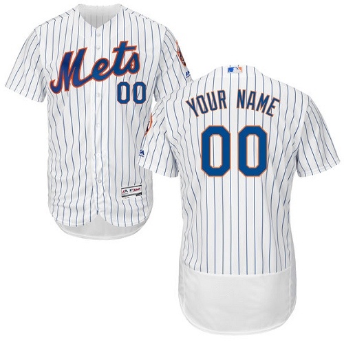 Men's Majestic New York Mets Customized Authentic White Home Cool Base MLB Jersey