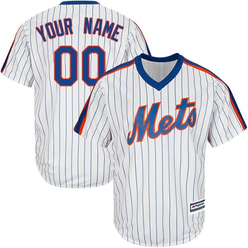 Youth Majestic New York Mets Customized Authentic White Alternate Cool Base MLB Jersey
