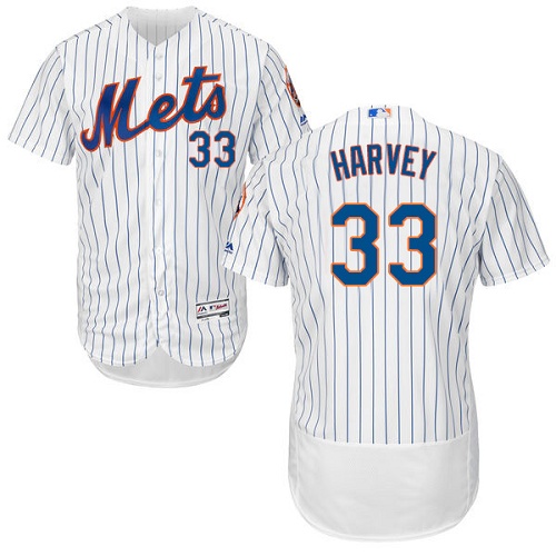 Men's Majestic New York Mets #33 Matt Harvey Authentic White Home Cool Base MLB Jersey