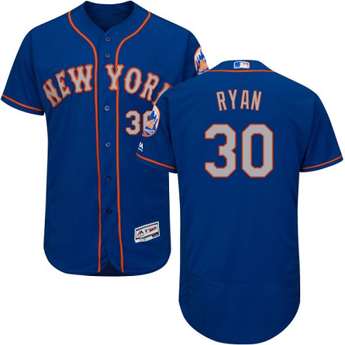 Men's Majestic New York Mets #30 Nolan Ryan Royal/Gray Flexbase Authentic Collection MLB Jersey