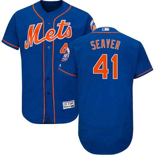 Men's Majestic New York Mets #41 Tom Seaver Royal Blue Flexbase Authentic Collection MLB Jersey