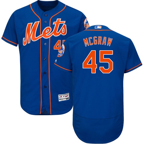 Men's Majestic New York Mets #45 Tug McGraw Royal Blue Flexbase Authentic Collection MLB Jersey
