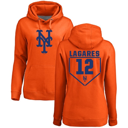 Women's Majestic New York Mets #12 Juan Lagares Replica Pink Fashion Cool Base MLB Jersey