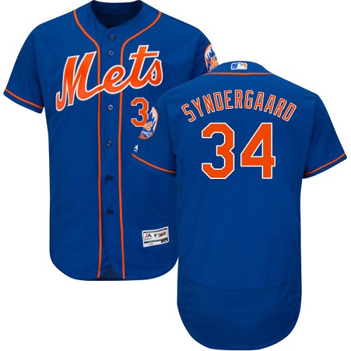 Men's Majestic New York Mets #34 Noah Syndergaard Royal Blue Flexbase Authentic Collection MLB Jersey