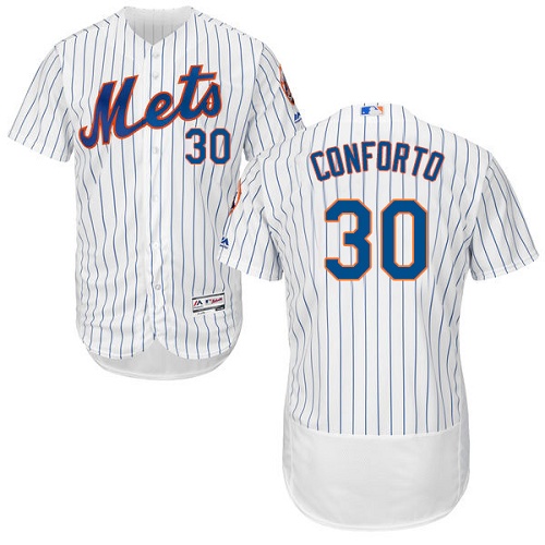 Men's Majestic New York Mets #30 Michael Conforto White Flexbase Authentic Collection MLB Jersey