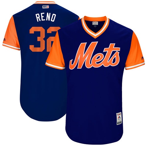 Men's Majestic New York Mets #32 Steven Matz "Reno" Authentic Royal Blue 2017 Players Weekend MLB Jersey