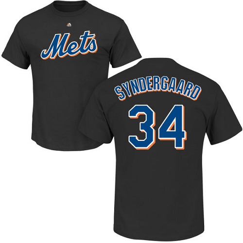 Youth Majestic New York Mets #34 Noah Syndergaard Replica Grey Road Cool Base MLB Jersey