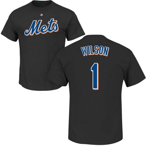 Youth Majestic New York Mets #1 Mookie Wilson Replica Grey Road Cool Base MLB Jersey