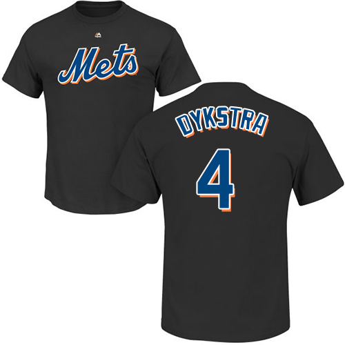 Youth Majestic New York Mets #4 Lenny Dykstra Replica Grey Road Cool Base MLB Jersey