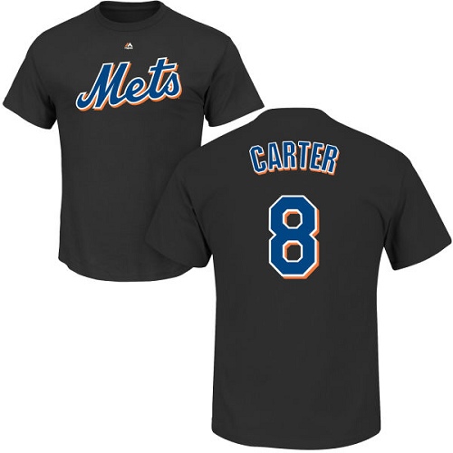 Youth Majestic New York Mets #8 Gary Carter Replica Grey Road Cool Base MLB Jersey