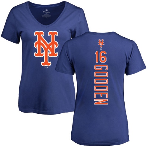 Women's Majestic New York Mets #16 Dwight Gooden Replica White Alternate Cool Base MLB Jersey