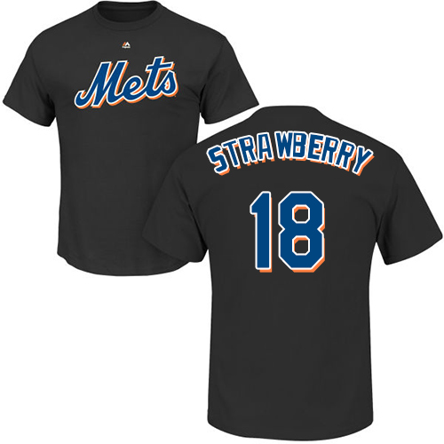 Youth Majestic New York Mets #18 Darryl Strawberry Replica Grey Road Cool Base MLB Jersey