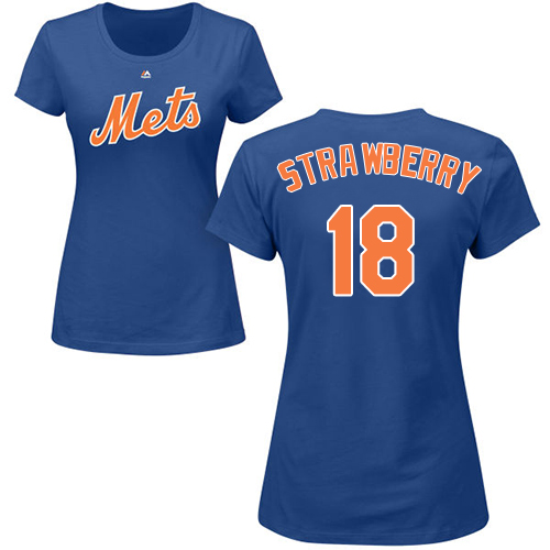 Women's Majestic New York Mets #18 Darryl Strawberry Replica White Home Cool Base MLB Jersey