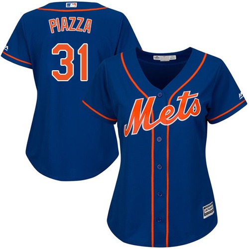 Women's Majestic New York Mets #31 Mike Piazza Authentic Royal Blue Alternate Home Cool Base MLB Jersey