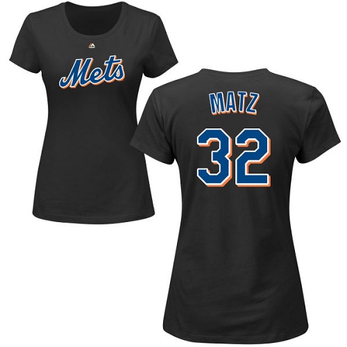 Women's Majestic New York Mets #32 Steven Matz Replica Grey Road Cool Base MLB Jersey