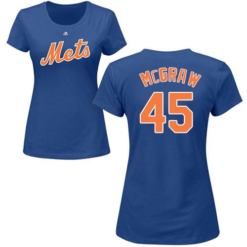 Women's Majestic New York Mets #45 Tug McGraw Replica White Home Cool Base MLB Jersey