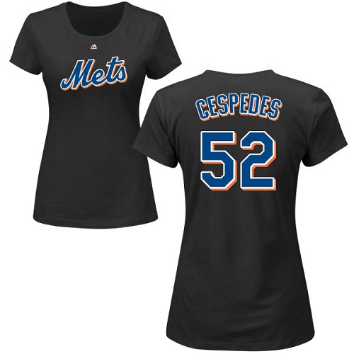 Women's Majestic New York Mets #52 Yoenis Cespedes Replica Grey Road Cool Base MLB Jersey