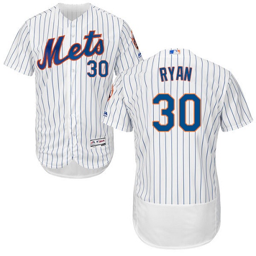 Men's Majestic New York Mets #30 Nolan Ryan Authentic White Home Cool Base MLB Jersey
