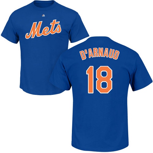 Youth Majestic New York Mets #18 Travis d'Arnaud Replica White Home Cool Base MLB Jersey