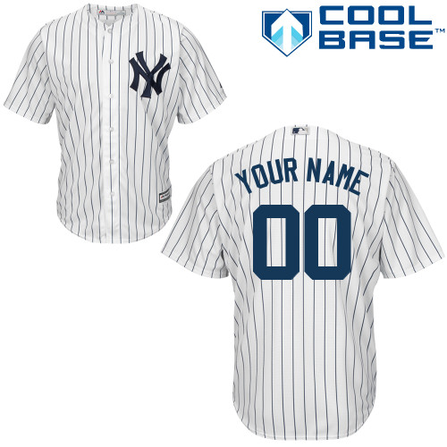 Youth Majestic New York Yankees Customized Replica White Home MLB Jersey