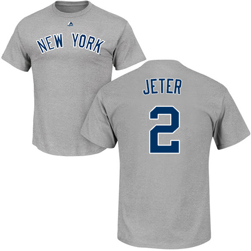 Women's Majestic New York Yankees #2 Derek Jeter Replica White/Black Strip MLB Jersey