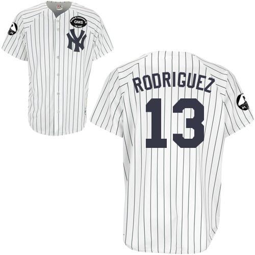 Men's Majestic New York Yankees #13 Alex Rodriguez Authentic White GMS "The Boss" MLB Jersey