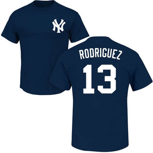 Youth Majestic New York Yankees #13 Alex Rodriguez Replica White Home MLB Jersey