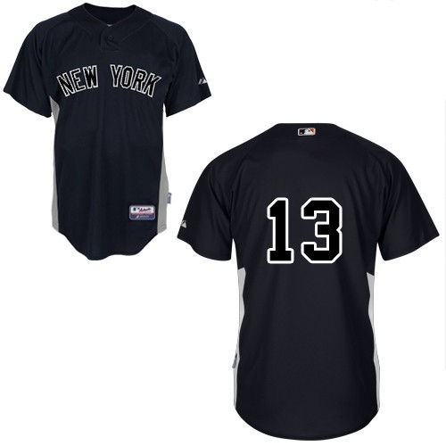 Youth Majestic New York Yankees #13 Alex Rodriguez Authentic Black MLB Jersey