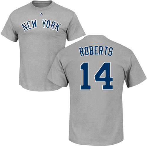 Women's Majestic New York Yankees #14 Brian Roberts Replica White Home MLB Jersey